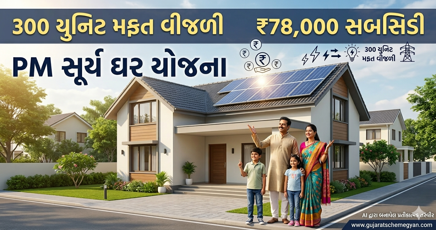 PM Surya Ghar Yojana : 300 યુનિટ સુધી મફત વીજળી અને ₹78,000 સબસિડી 2 PM Surya Ghar Yojana